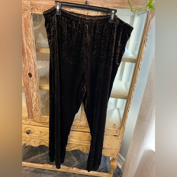 Coldwater Creek Womens Size 24 Brown Beaded Pant Set - Picture 7 of 8